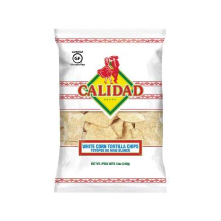 Calidad white corn tortilla chips 11 oz. bag